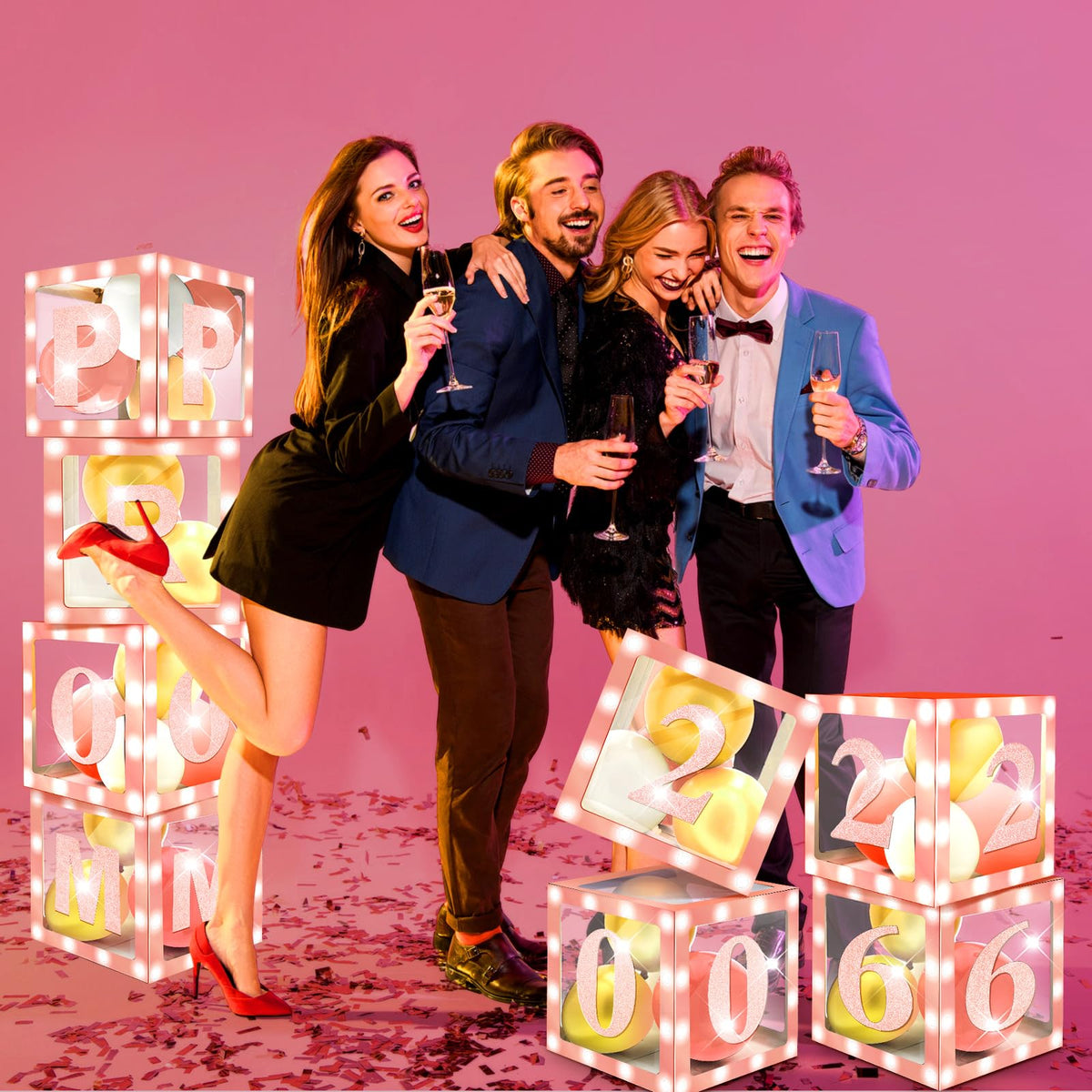 Sinmoe photo booth prop kit provides versatile props for fun prom photos.