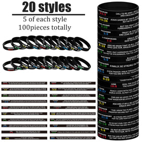 Printed bible verses on Sinmoe bracelets for daily motivation