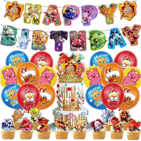 Sinrier Cookie Run Kingdom banner brightens birthday tables with playful characters.