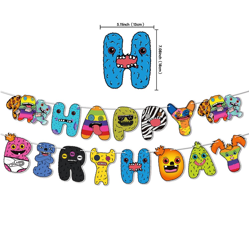 Sinrier Tooth Monster balloons add playful color to the dessert table setup
