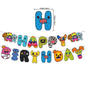 Sinrier Tooth Monster balloons add playful color to the dessert table setup