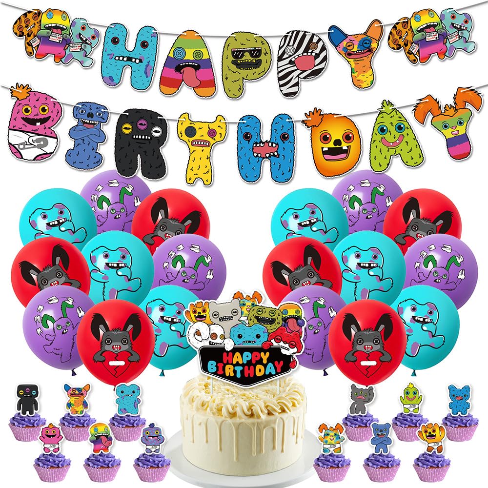 Sinrier Tooth Monster banner brightens the party backdrop for photos