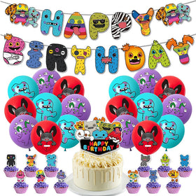 Sinrier Tooth Monster banner brightens the party backdrop for photos