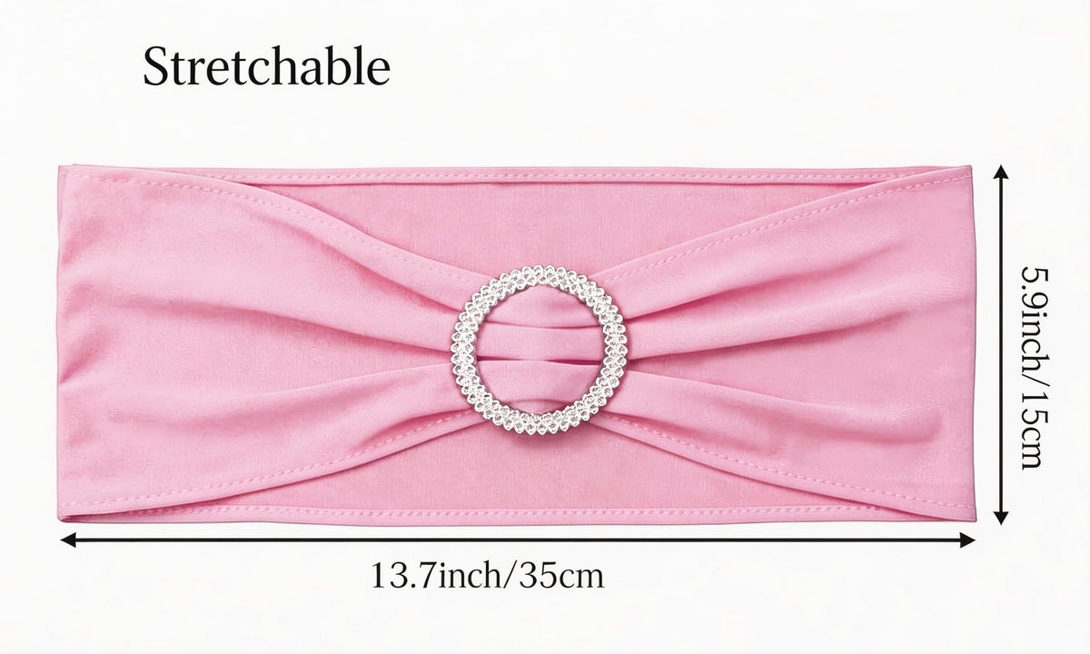 SINSSOWL close-up stitching-edged chair sash pink shows durable craftsmanship for events