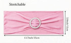 SINSSOWL close-up stitching-edged chair sash pink shows durable craftsmanship for events