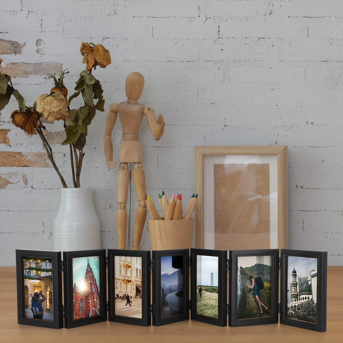 Sintuff 4x6 black collage frame with clear acrylic center
