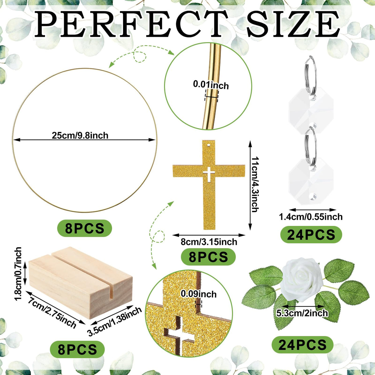 Sintuff metal hoop close-up highlighting durable, eye-catching decor for First Communion tables.