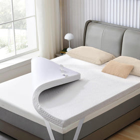 SINWEEK 2-Inch Gel Memory Foam Topper with cooling cover for restful nights.