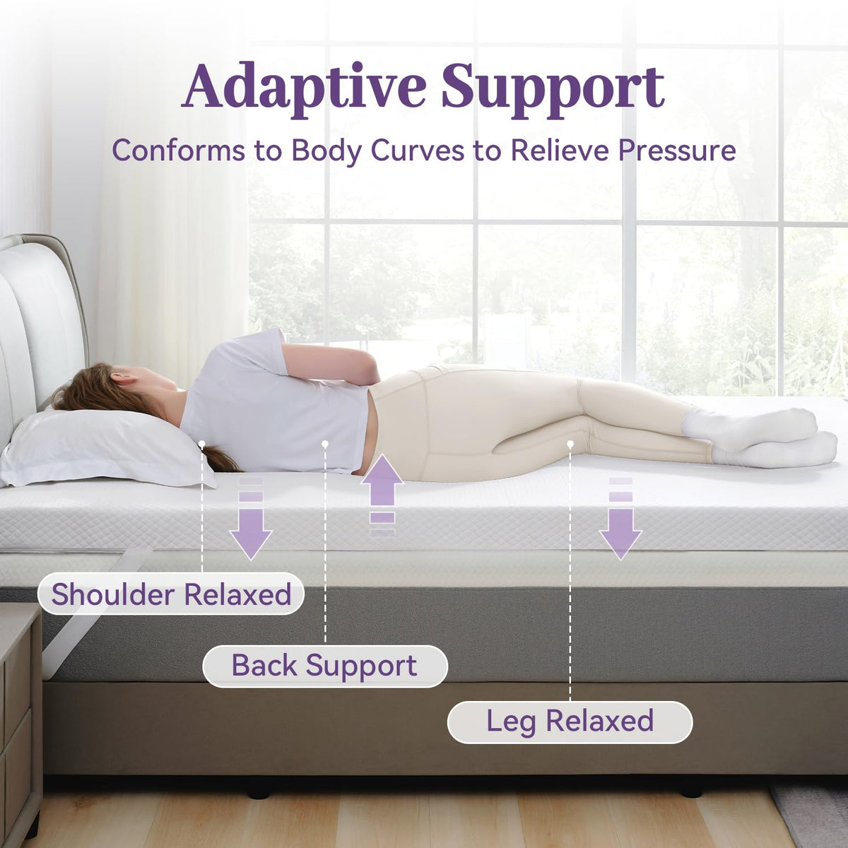 SINWEEK bed topper on mattress adds softness and coverage
