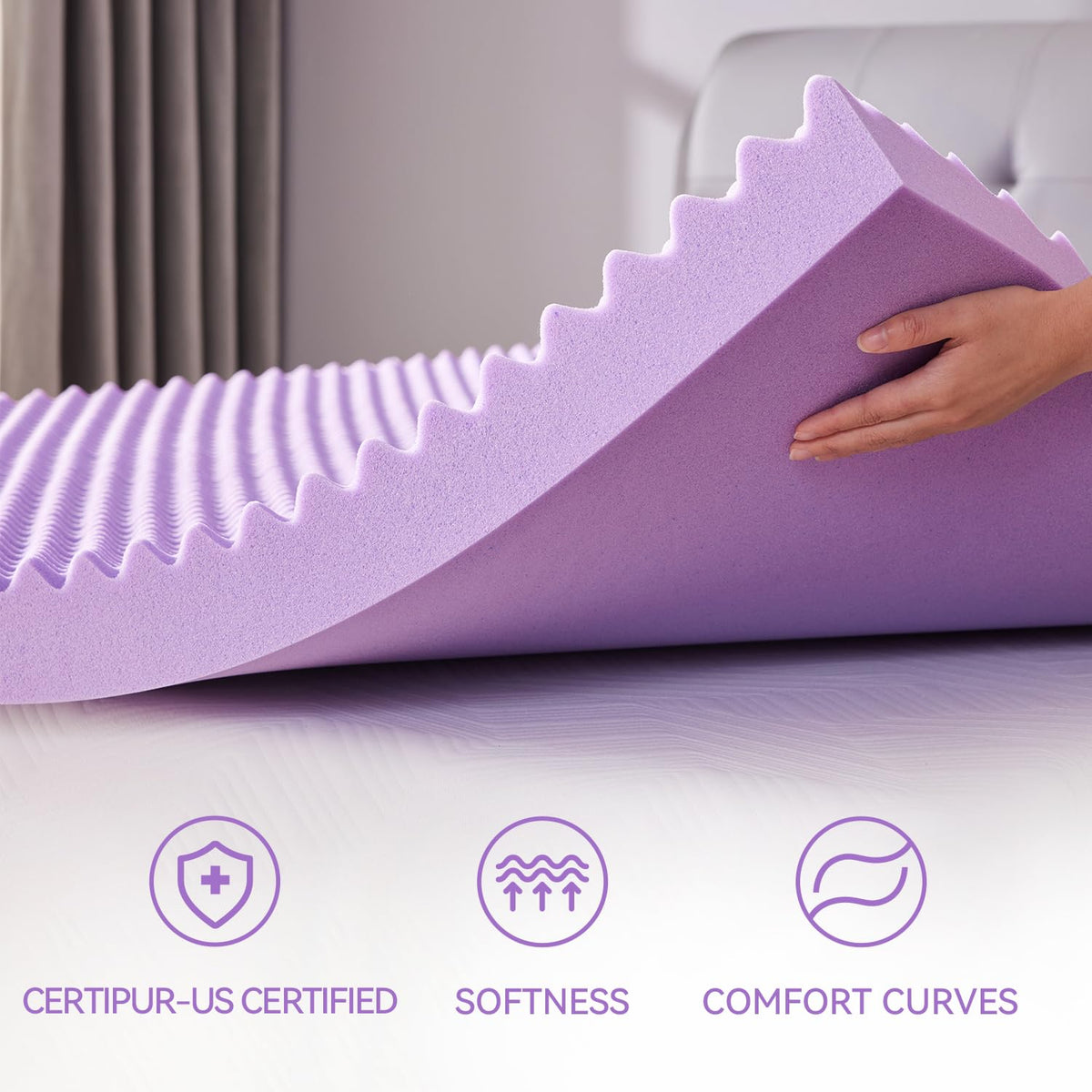 SINWEEK CertiPUR-US certified topper uses durable, safe materials.