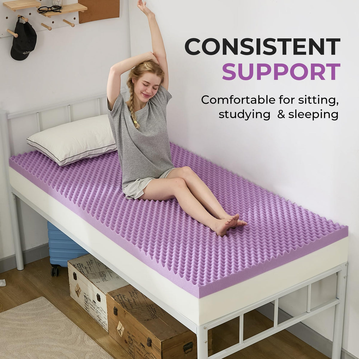 SINWEEK cooling gel-infused foam topper for cooler sleep