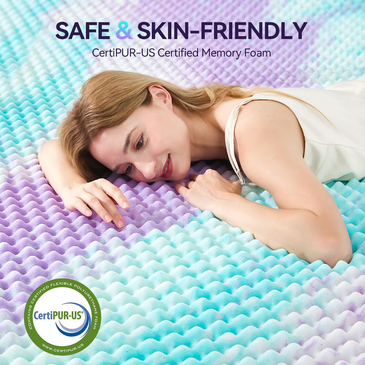 SINWEEK cooling gel-infused foam aids airflow and cooling.