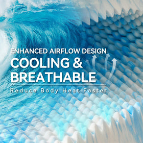 SINWEEK memory foam with cooling gel provides breathable, cooler sleep surface
