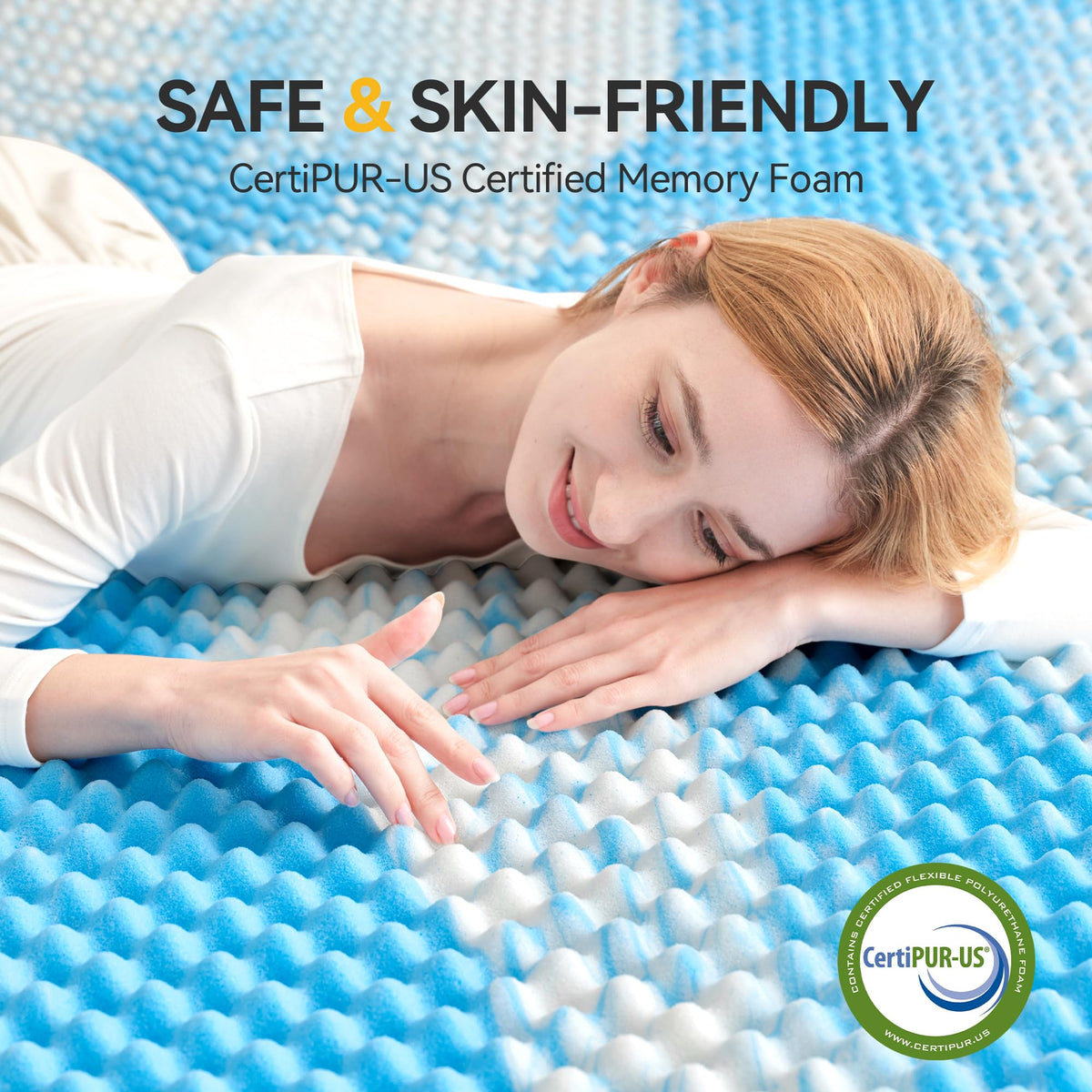 SINWEEK egg crate topper contours to the body for personalized support
