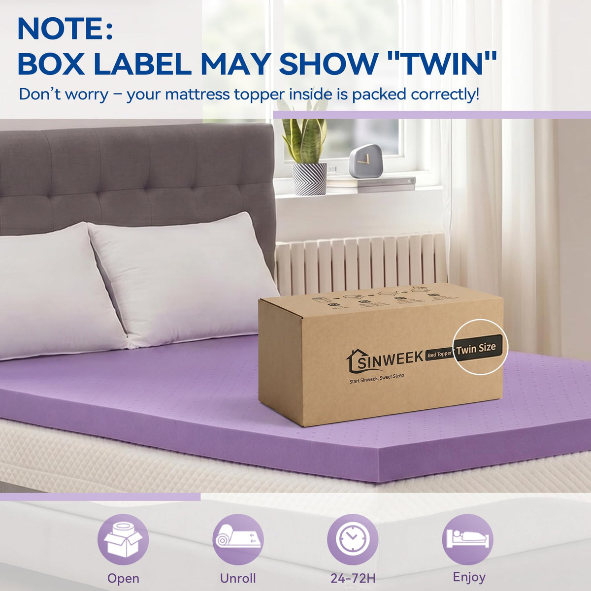 SINWEEK gel swirl memory foam close-up showing responsive contouring.