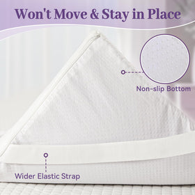 SINWEEK non-slip backing helps topper stay in place on bed.