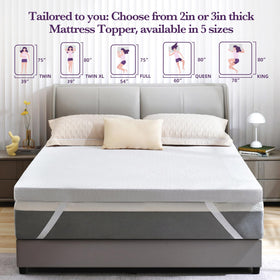 SINWEEK queen size topper delivers plush, contouring support