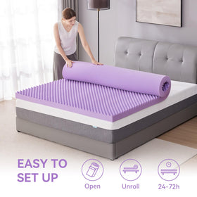 SINWEEK topper shown on bed for enhanced comfort on an existing mattress.