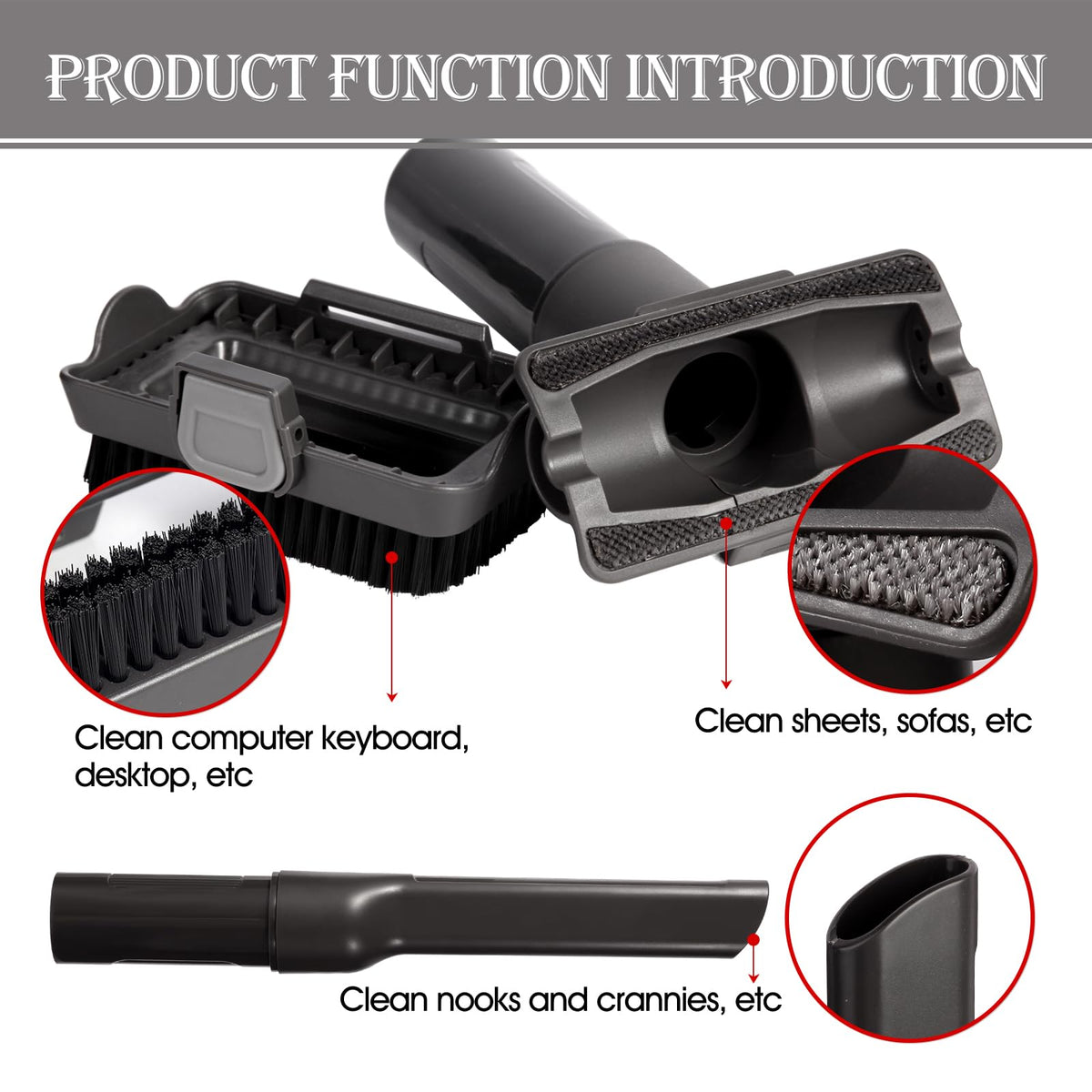 Sionlan dust removal brush with bristles removes pet hair and dust on soft surfaces
