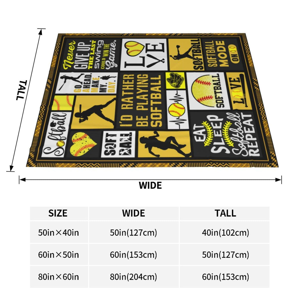 SIOQCKIS softball blanket on bed demonstrates all-season warmth and comfort