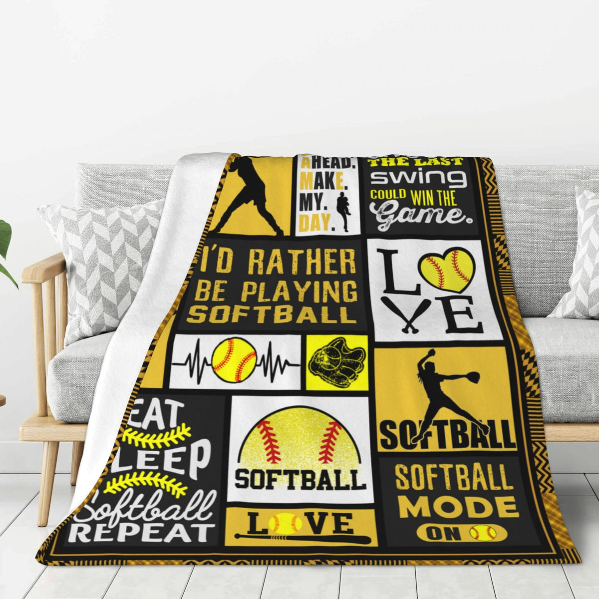 SIOQCKIS softball blanket folded view highlights compact, travel-ready design