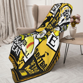 SIOQCKIS softball blanket printed design complements cozy home decor