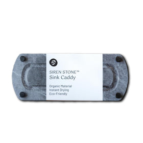 Siren Stone sink caddy with diatomaceous earth tray rapidly absorbs moisture