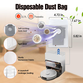 Siryelec S8 MaxV Ultra dust bags help odor containment