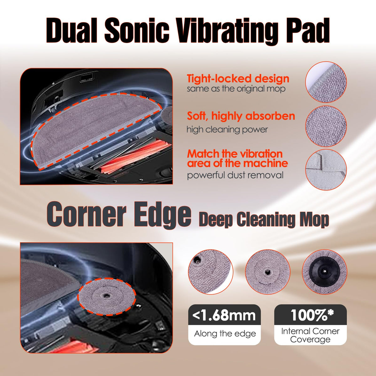 Siryelec S8 MaxV Ultra edge mop cloth cleans near edges