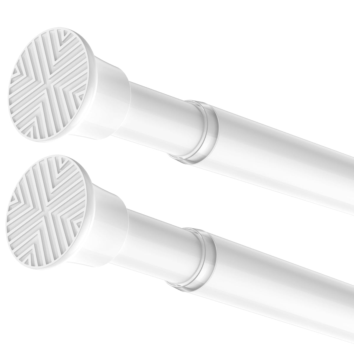 SISELBA spring tension rod extended to 62 inches for secure curtain fit