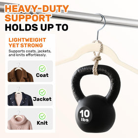 Sishynio space-efficient hangers suit dorms and apartments.