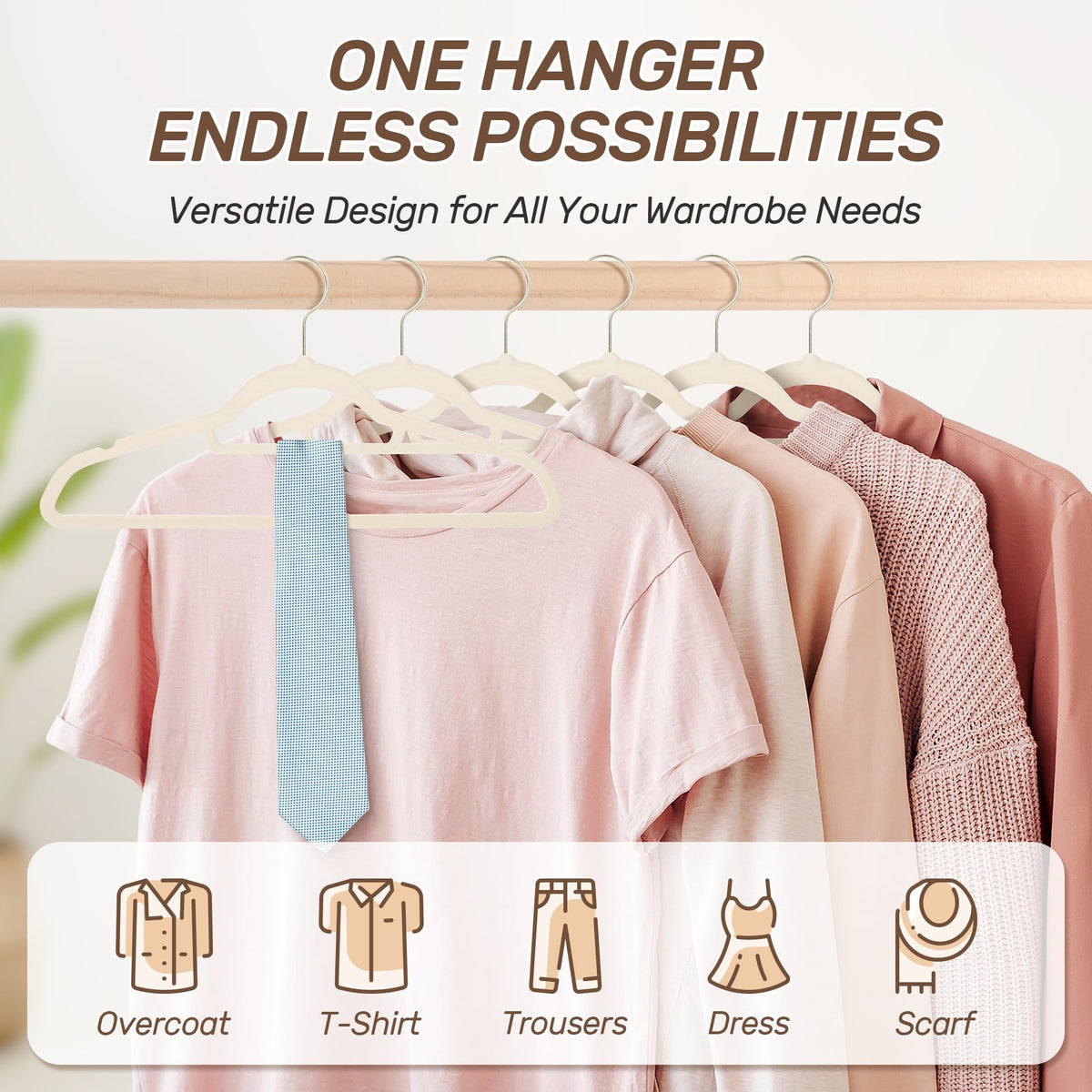 Sishynio velvet hanger cradling dresses and coats safely