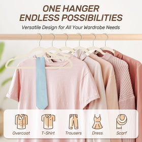 Sishynio velvet hanger cradling dresses and coats safely