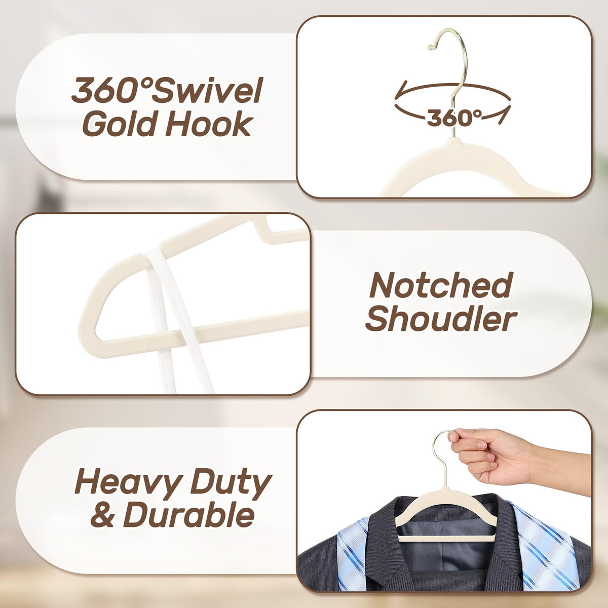 Sishynio velvet hanger demonstrates non-slip surface for silky fabrics