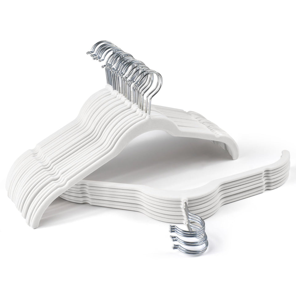 Sishynio premium velvet hangers 30-pack for organized closets and space saving