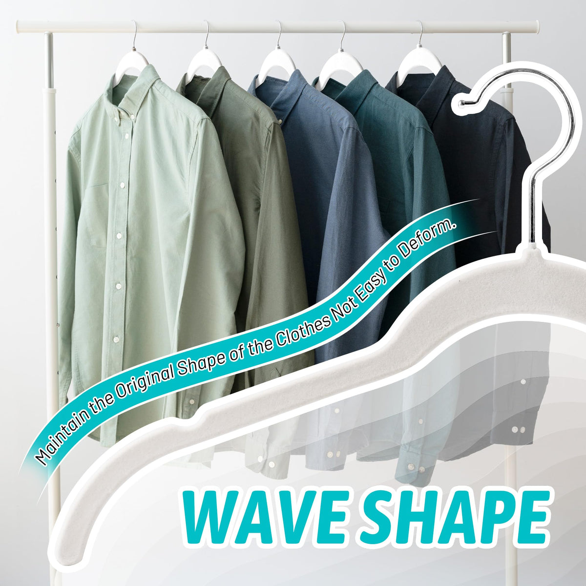 Sishynio space-saving hanger profile designed for compact closets