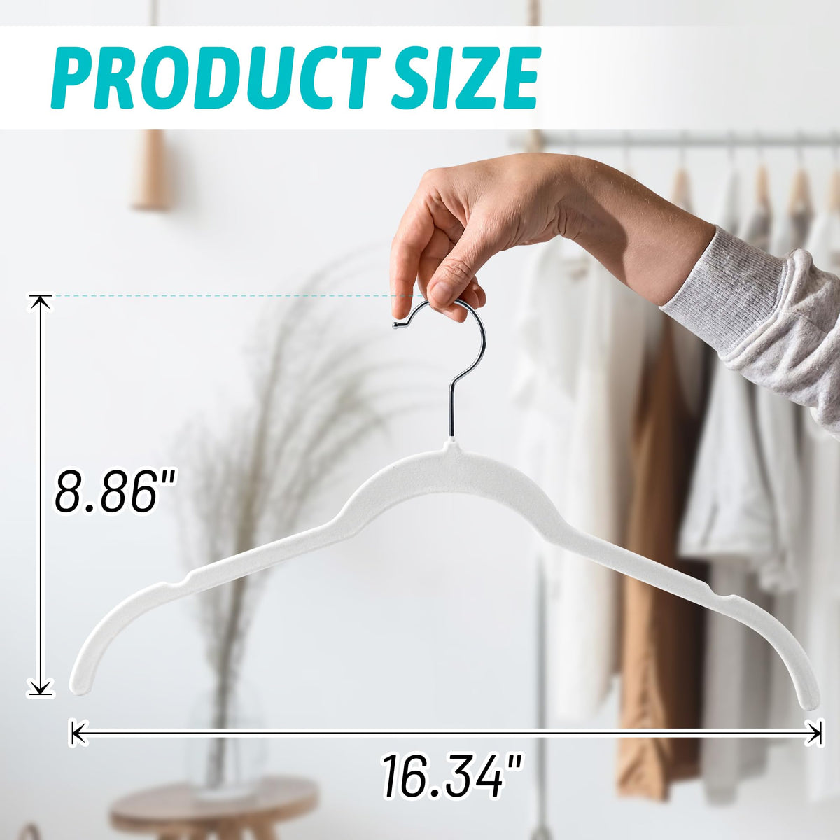 Sishynio textured velvet hanger securing garments without wrinkles