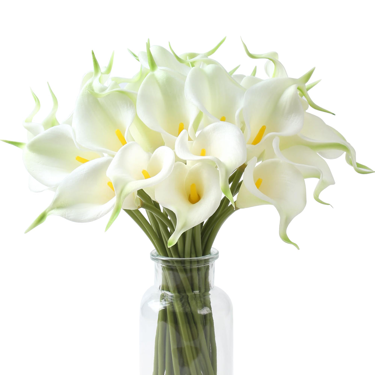 SITUMEIZI white artificial calla lilies close-up for elegant home decor.