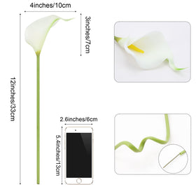 SITUMEIZI white artificial calla lilies arranged as a wedding centerpiece idea.