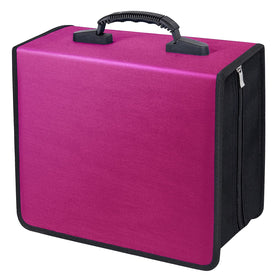 Siveit binder exterior in white and rose, durable case for safe CD storage.