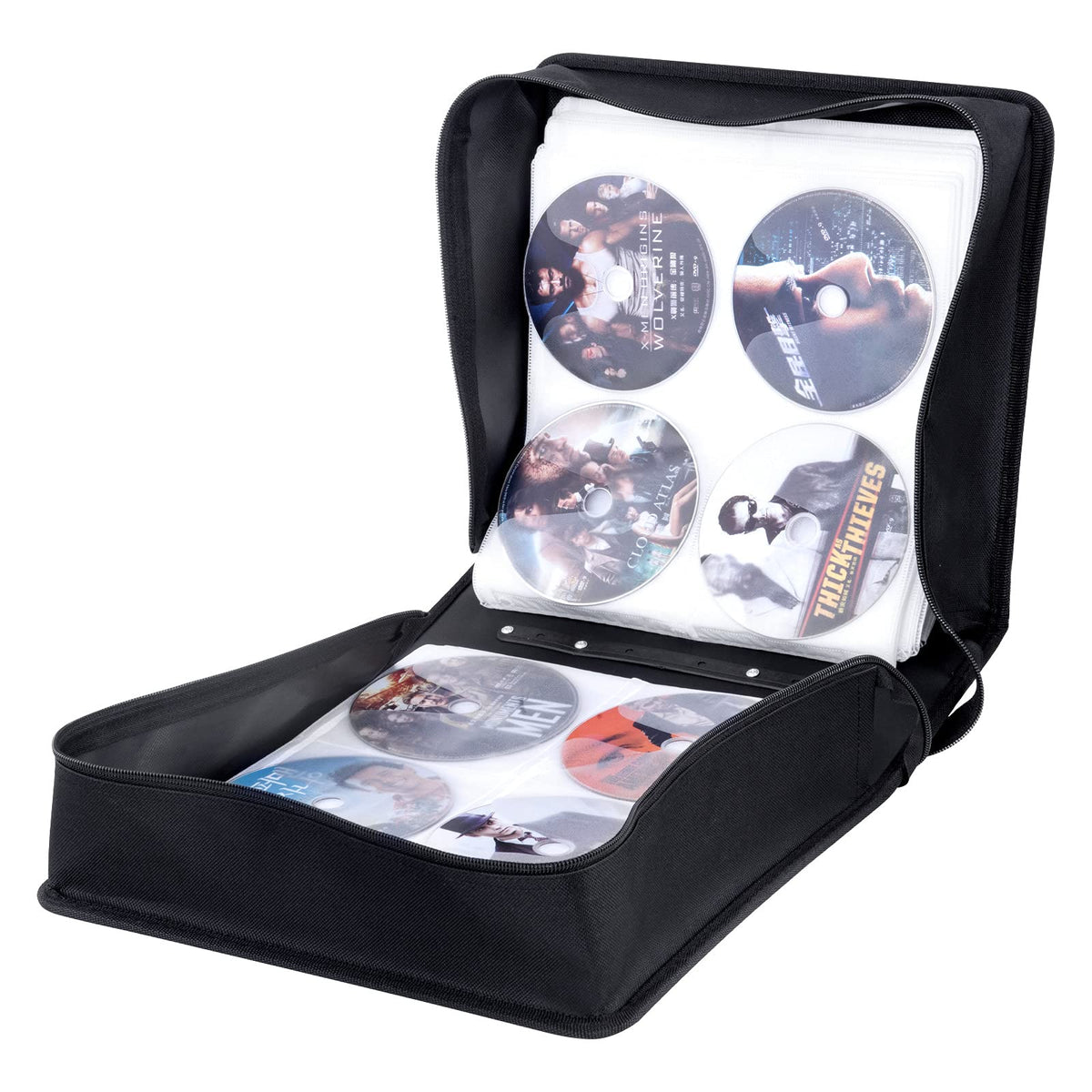 Siveit binder interior pages white option keep CDs organized and protected.