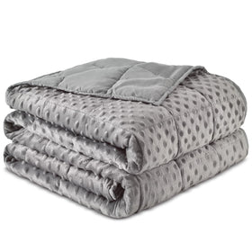 Sivio weighted blanket grey 60x80 on bed promotes calm, restful nights