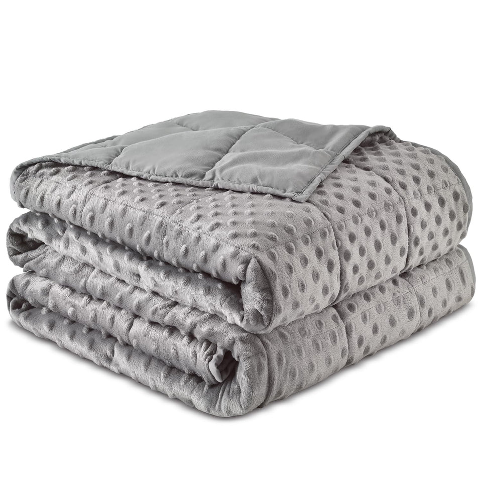 Sivio weighted blanket grey 60x80 on bed promotes calm, restful nights