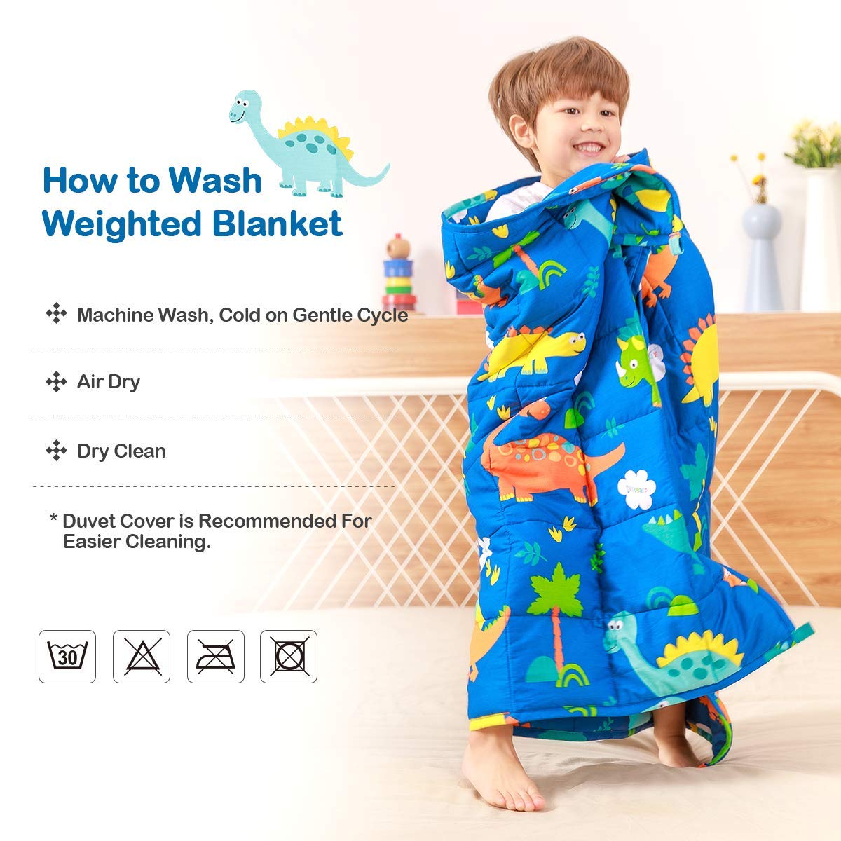 Sivio blanket being machine washed for easy care.
