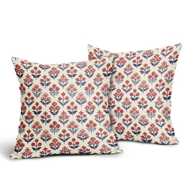 Sivirary 20x20 outdoor pillow cover in navy and red for patio spaces