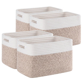 SIXDOVE 4-pack storage baskets on a shelf add organized charm.