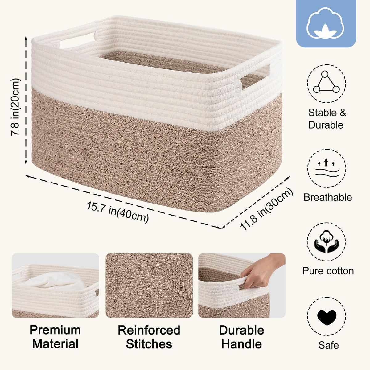 SIXDOVE woven bin used for toy storage on a shelf