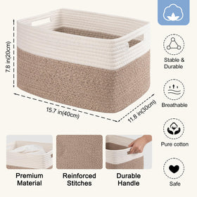 SIXDOVE woven bin used for toy storage on a shelf