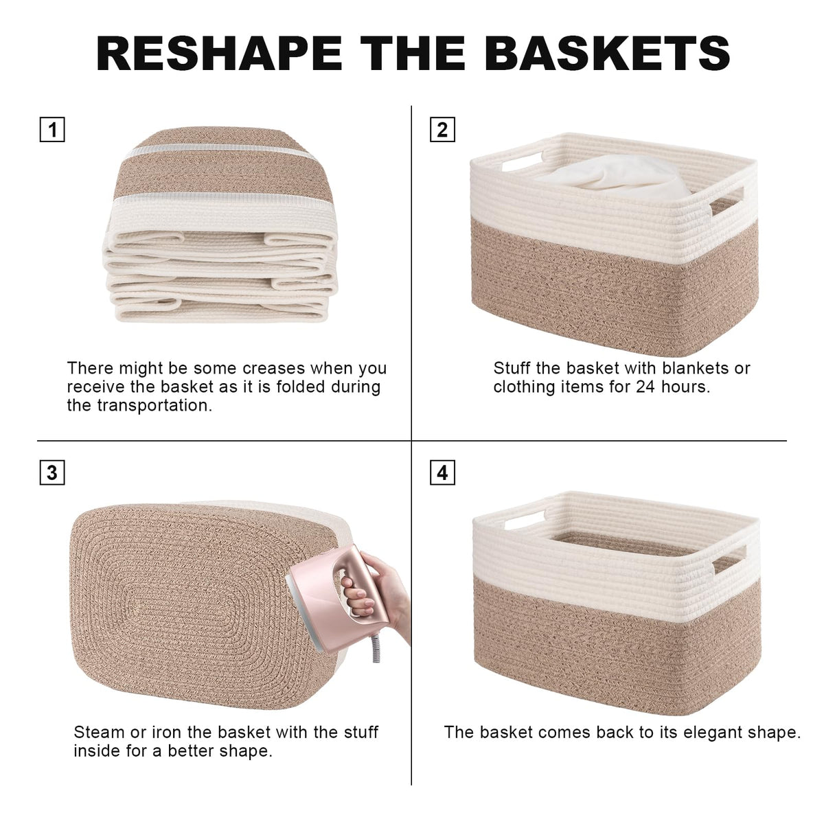 SIXDOVE basket stored flat under the bed for space saving