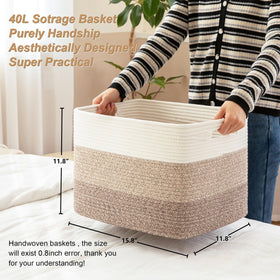 SixDOVE decorative stitching basket adds elegant touch to any room.